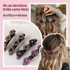 Pasadores de Pelo Trenzados con Cristales Brillantes – 4 Piezas