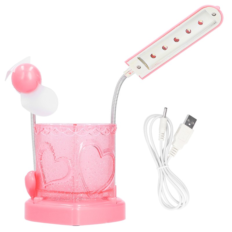 3 in 1 LED Pencil Holder Lamp Multifunction Fan Table