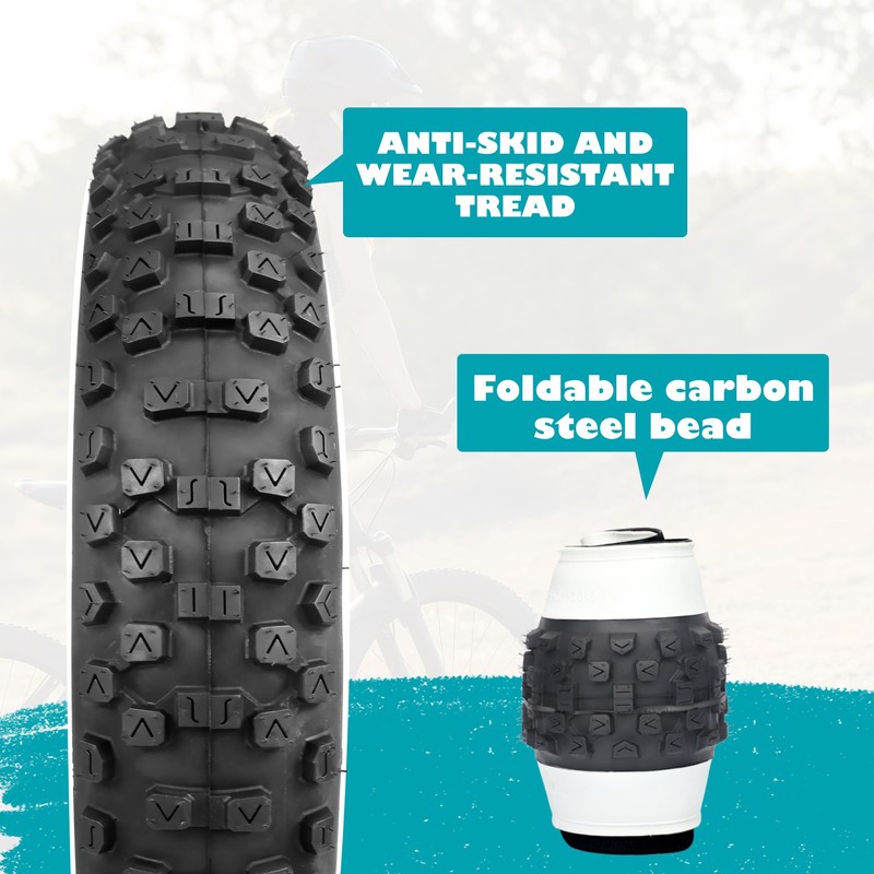 1/2 Pack Fat Tire for Ebike Mountain Bike Heavy Duty