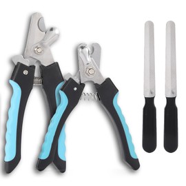 2 Pack Pet Nail Trimmer Clipper Set with 2 Nail Files, Dog Nail Clippers for Small, Large & Medium Dogs Cats Pet Toenail Clippers with Nail Files