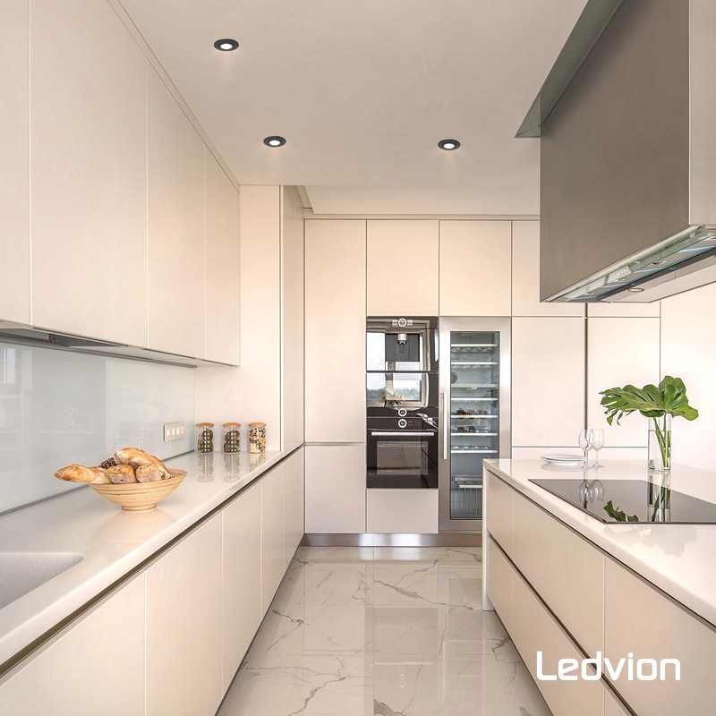 Ledvion - 3 x LED Recessed Spotlights, Dimmable, 5 W,