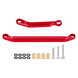 Aluminum High Clearance Chassis Links Suspension Steering Links Set for 1/30 Axial SCX30 RC Crawler Car Upgrade Parts (Red Kit)