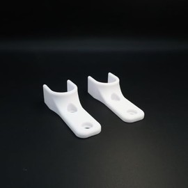 SplashNColor Closet Rod Holders Compatible with IKEA Komplement PAX - ABS Heavy Duty Rail Brackets for Wardrobe - Durable Flange Sockets for Closet Rails with a Diameter of 25 mm - White (2 Pack)