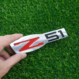 Hood Door Tailgate Trunk Badge 3D Nameplate Emblem Replacement for Z51 1Pc (Chrome Red Black)