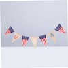 Ciieeo 2pcs 4th of July American Flag Pattern Burlap Banner