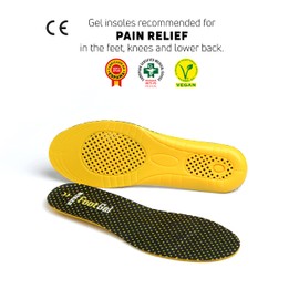 Footgel - Foot Gel Works® Insoles help prevent and alleviate injury from impact on the floor during any type of work (Orange, 6-8).