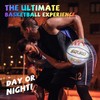 SQUAD NightPlay Reflective Basketball with Cool Holographic PU Leather, Size