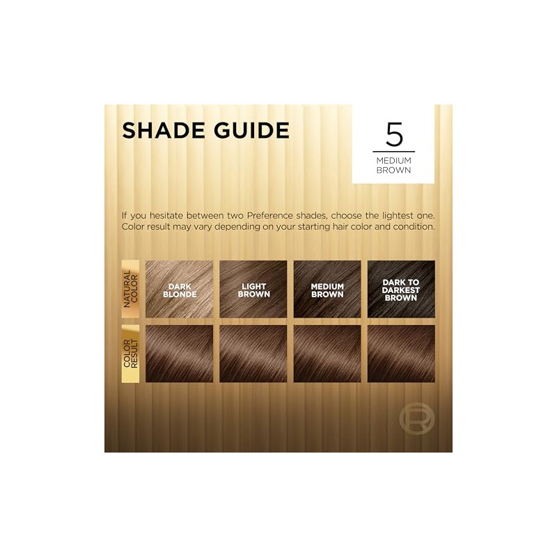Superior Preference Fade-Defying Color, 5 Medium Brown, Natural by L'Oreal