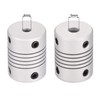 sourcing map 2 Pieces 4 mm to 5 mm Aluminium