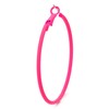 Hot Pink Large Circle Statement Hoop Huggie Hinged Stud Earrings(CA)