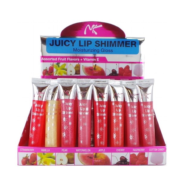 Nicka K Juicy Lip Shimmer Moisturizing Gloss (Pack of 8pcs)