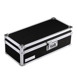 Vaultz VZ03480 - Caja de almacenamiento para medicinas (9.53 cm x 30.18 cm x 13.34 cm), color negro
