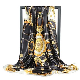 KOOYOL Silk Scarf Women's Silk Scarf Women Silk Scarf Neckerchief Handkerchief Neck Wrist Packaging Headwrap, D#