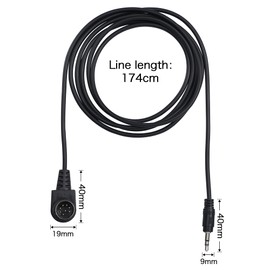 QIANRENON Midi 8 Pin Din Plug to TRS 3.5mm Jack Stereo Plug Audio Stereo Cable, 8-Pin DIN 90 Degree Male to TRS 1/8 Stereo Audio Cable Lead, for Electronic Musical Instrument Signal Output 1.8m/5.9 ft