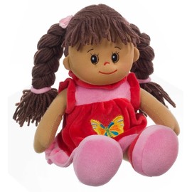 Heunec 470576 Poupetta Lucy with Brown Hair L, Brown, Red