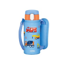 Thermos FJV-400F BL Vacuum Insulated Straw Bottle, 14.1 fl oz (410 ml), Blue