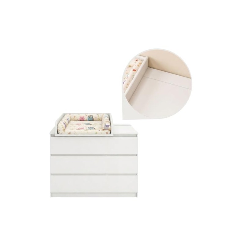 Baby Changing Topper with 80 cm Back Panel, 53 x