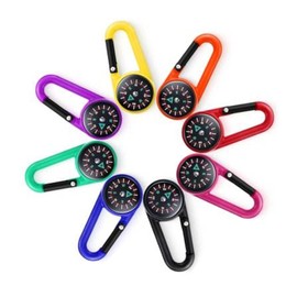 Compass with Carabiner Hook Compass Keyring Mini Compass Compass Outdoor Compass Children Nautical Compass Compass Small Key Holder with Compass Compass Carabiner Gifts for Children, 8 Pieces