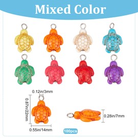 SUNNYCLUE 100 pcs per box sea turtle charm turtle charm turtle charm turtle charm turtle charm turtle charm colorful sea turtle parts turtle bracelet turtle charm starfish charm turtle parts ocean