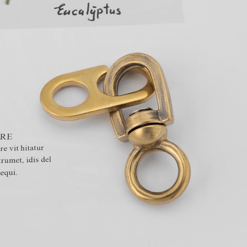 YINETTECH Pack of 2 Brass Boate Flagpole Swivels 77 mm