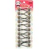 Bello Twinbead Dark Brown Hair Elastics - 10 Pcs.