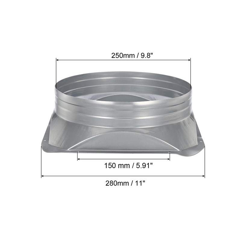 PATIKIL 10 Inch Duct Connector Flange, Metal Straight Pipe Flange