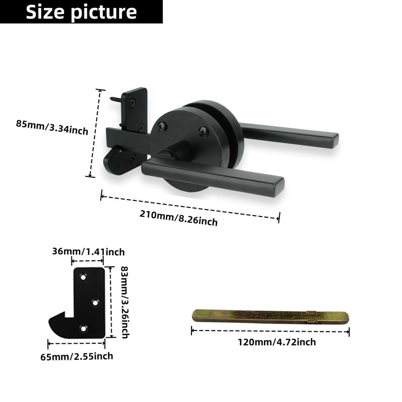 Double Sided Gate Latch for Wooden Fence Heavy Duty Swinging