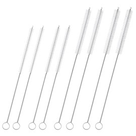 Reusable Straw Cleaner Brush Set - 8PCS Extra Long 12 inch Metal Straw Cleaning Brushes for Tumbler, Sippy Cup, Water Bottles, Pipes