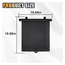 2PCS Car Window Shades for Baby, 20"×20" Retractable Car Shades for Side Window with Suction Cups, Blocks Heat & UV Rays Glare Protection, Baby Auto Accessories for Cars House Office Window (X-Large)