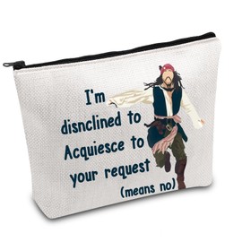 Pirates Movie Inspired Gift Caribbean Fans Gift Captain Bar Bosa Quote Makeup Bag Magic Kingdom Trip Gift (Means NO UK)
