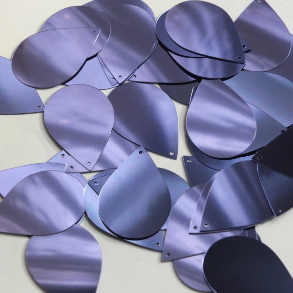 Unbranded Teardrop Sequin 1.5" Dark Orchid Lavender Shiny Metallic Paillettes
