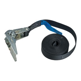 G-Rack Lashing Straps with Ratchet, Lashing Strap with Hooks and Mounting Strap for Load Securing, Transport, Edge Protection, Tension Strap Set - 6 m, Black