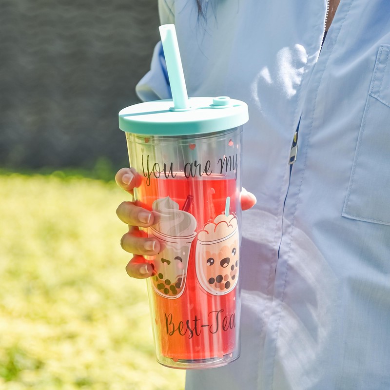 sweet grain Reuasble Boba Cup, 24 oz 100% Leak Proof