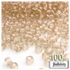 The Crafts Outlet 100pc Plastic Round Transparent Pony Beads 6x9mm