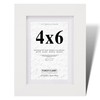 Fabian Clarke London® 6x4 Modern White Wooden Picture Photo Frame