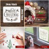 8 Piece Stencil Christmas Set Xmas Stencils, LYPER Drawing Stencils