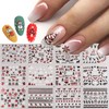 Christmas Nail Art Stickers Decals, Winter Nail Supplies, Xmas Elk