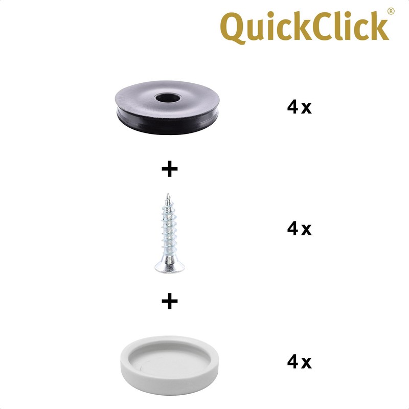 WAGNER QuickClick® Plastic glides furniture glides chair glides I 4pcs.