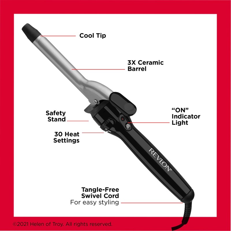 Revlon Perfect Heat Triple Ceramic Curling Iron | for Silky