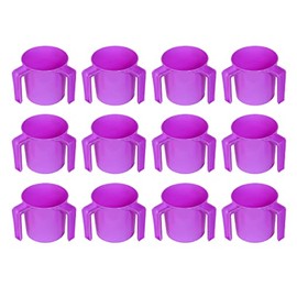 YBM HOME Plastic Round Wash Cup Basin Netilat Yadayim, Washbasin Negel Vasser Purple (12-Pack) Ba157