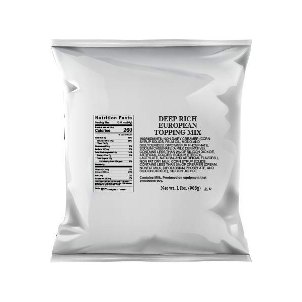 Deep Rich European Cappuccino Topping Mix 1 lb (For Use In Bean To Cup Machines)