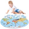 KABENFIS World Map Jigsaw Puzzle 70 PCS Circular Map for