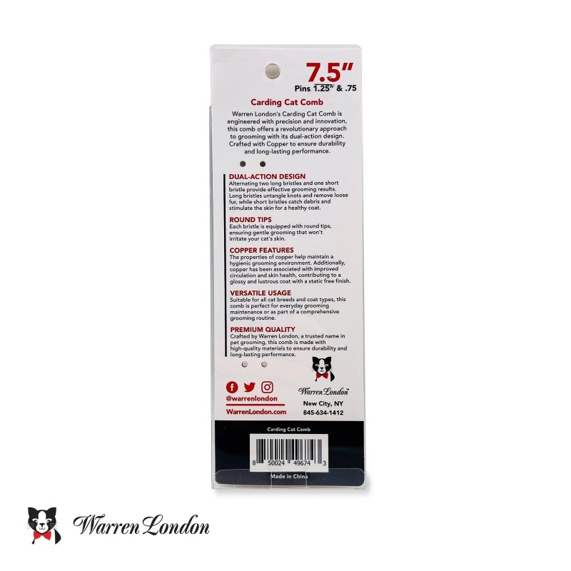 Warren London Carding Cat Comb
