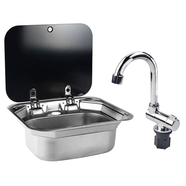 RV Caravan or Boat Stainless Steel Hand Wash Basin Sink