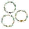 BERGERLIN Buddha Bracelet with Genuine 8 mm Natural Stone or