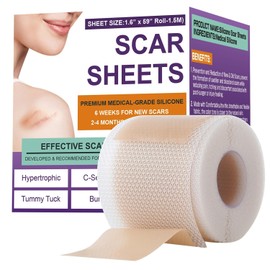 Psecici 1.5M Advanced Silicone Scar Sheets Medical Grade for Keloid Acne Reduction