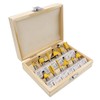 DingGreat 12 Pcs Carbide Tipped Router Bit Set, 8mm Shank