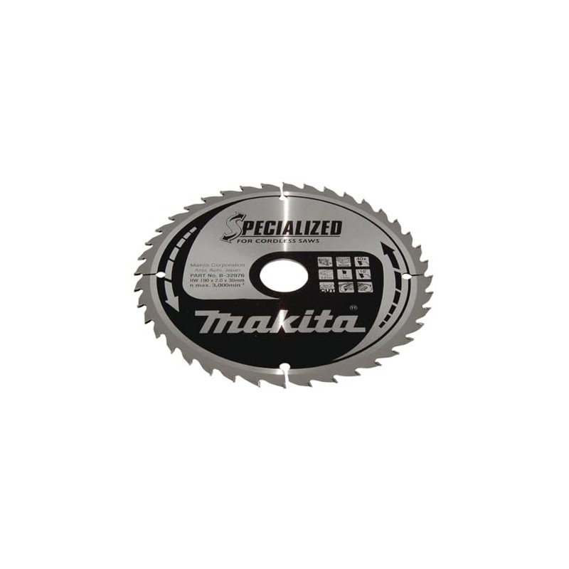 Makita B-32976 Specialized Blade for Cordless Saws 190x30x40T