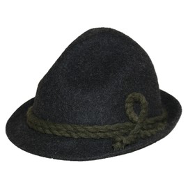 Traditional Hat Dark Grey Loden Hat Grey Fisherman Costume Loden Hat Tricorn Men Women Mountaineering Forester Hunter Hiking Hunting Costume Hiking Hat Forest Leisure Hat Anthracite, gray