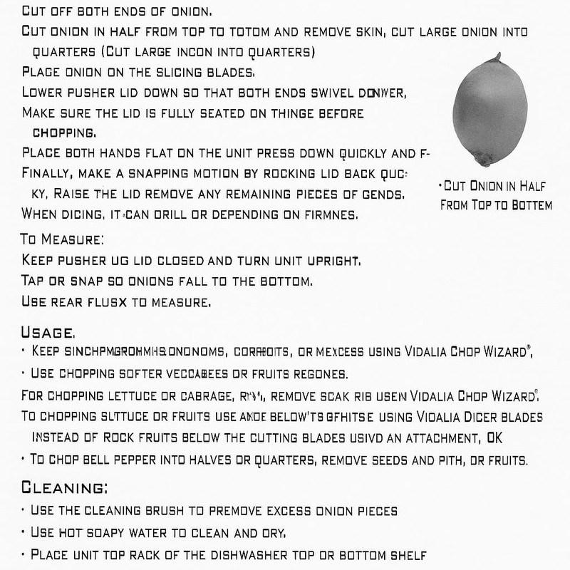 Vidalia Chop Wizard, Vegetable and Fruit Chopper with 2 Cup